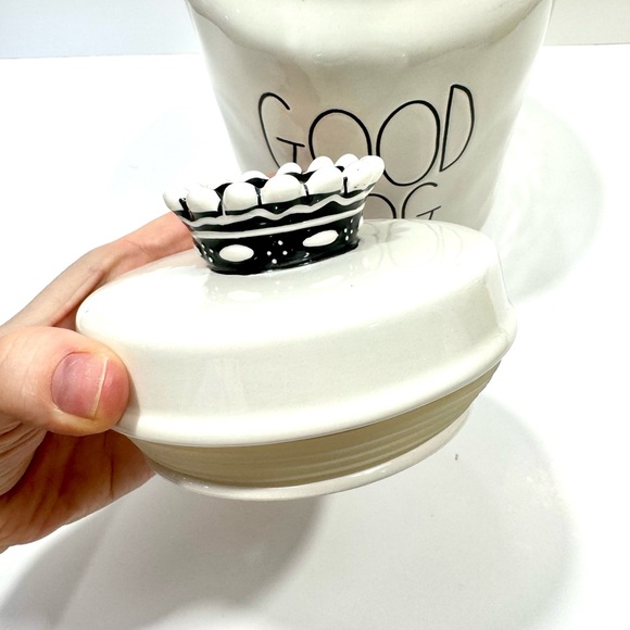 RAE DUNN GOOD DOG FOOD SNACK CANISTER - Picture 6 of 14